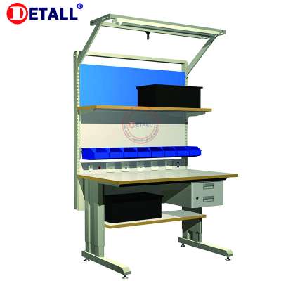 Detall. Height Adjustable Workstation for 3 person