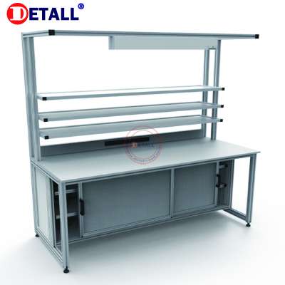 Detall- aluminum frame workbench of custom made service