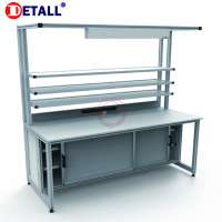 Detall- modular mobile esd electronic aluminum work bench